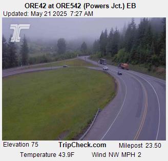 Traffic Cam ORE42 at ORE542 (Powers Jct.) EB